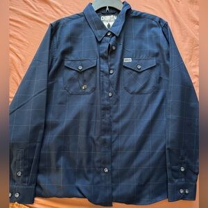 DIXXON Myers Women Dark Blue Plaid Shirt New Without Tags
